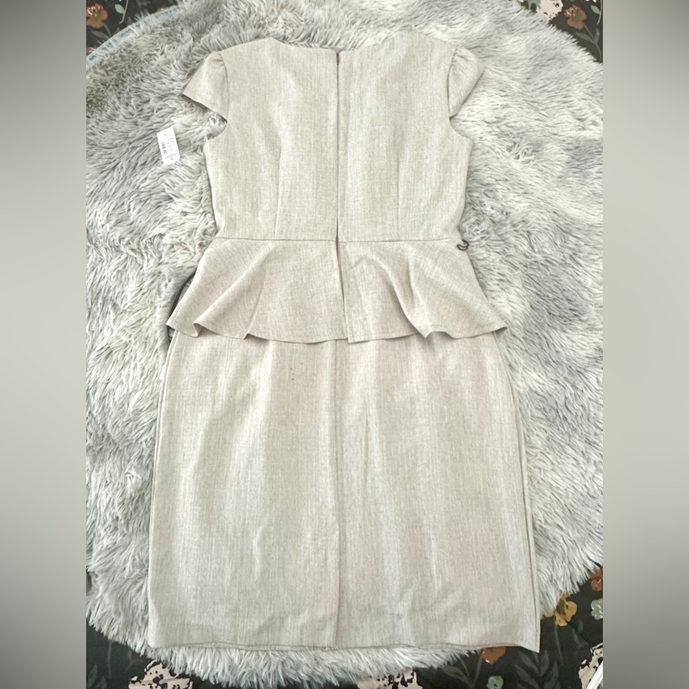 Dress Barn Cap Sleeve Belted Dress - Picture 4 of 12